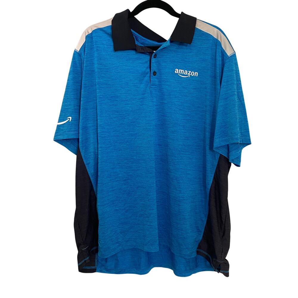 Amazon Luly Yang High Heat Polo Shirt Men’s 2XL Blue Short Sleeve Work Logo
